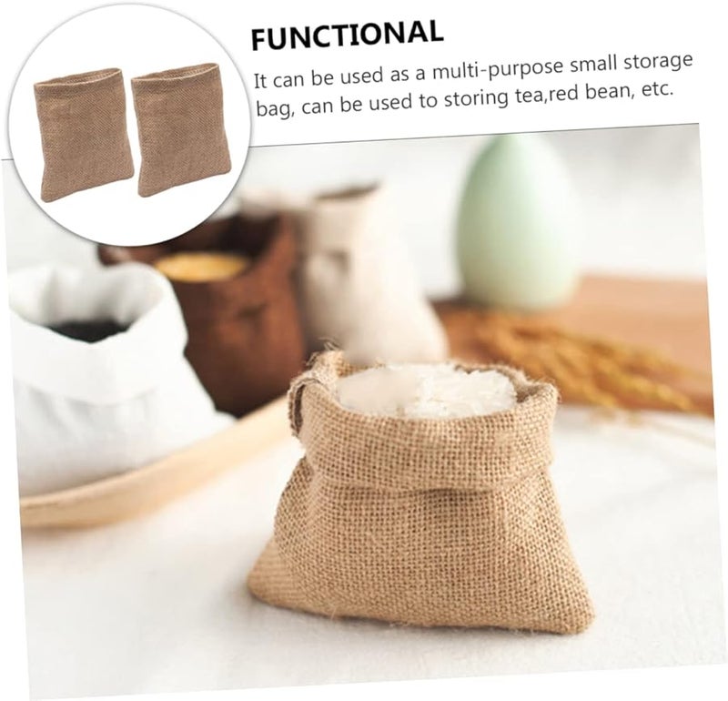 Linen Photography Storage Bags 2pcs Tear Resistant for Dried Fruits Whole Grains Photo Props - Image 3